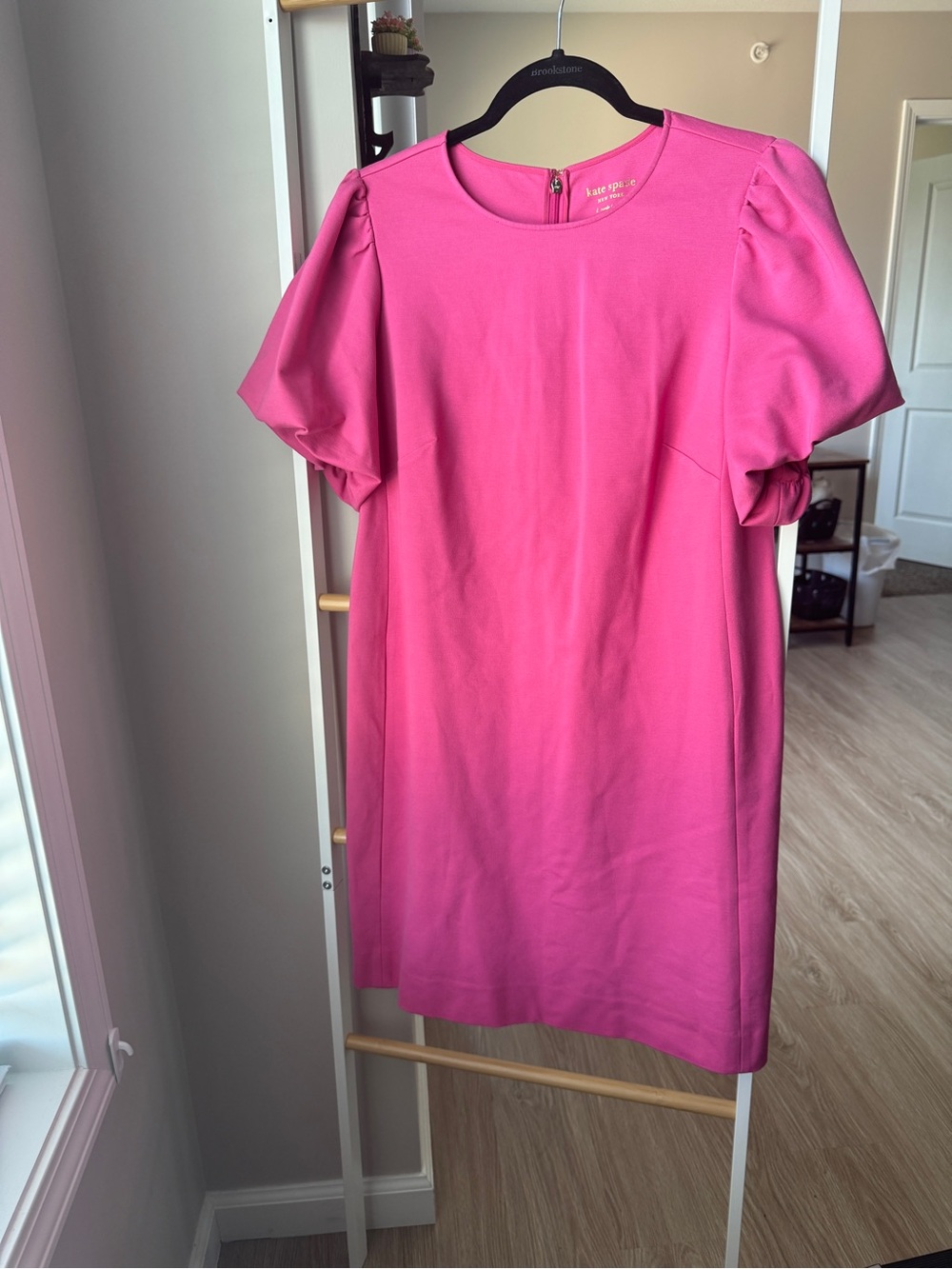 kate spade Hot Pink Puff-Sleeve Mini Dress